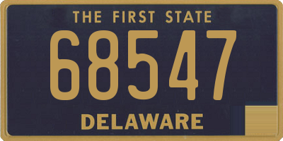 DE license plate 68547
