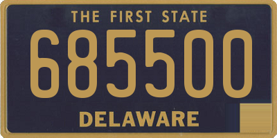 DE license plate 685500