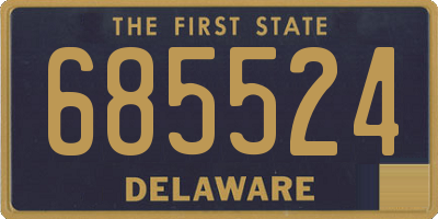 DE license plate 685524