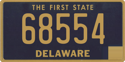 DE license plate 68554