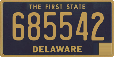 DE license plate 685542