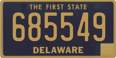 DE license plate 685549