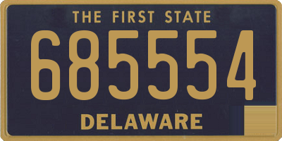 DE license plate 685554