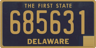 DE license plate 685631