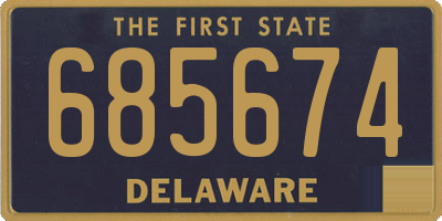 DE license plate 685674