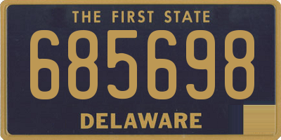 DE license plate 685698