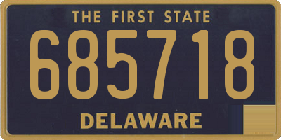 DE license plate 685718
