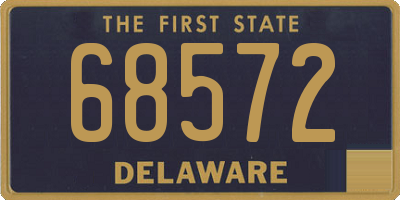 DE license plate 68572