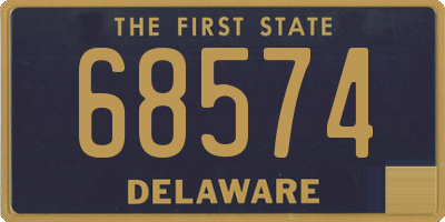 DE license plate 68574