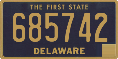DE license plate 685742