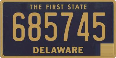 DE license plate 685745