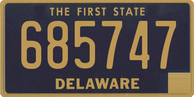 DE license plate 685747