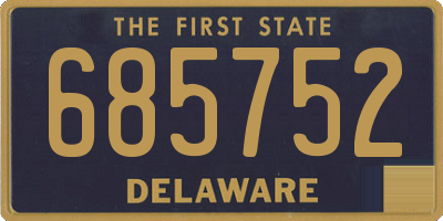 DE license plate 685752