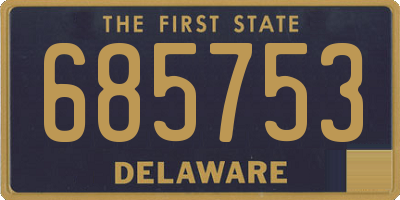 DE license plate 685753