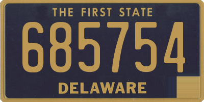 DE license plate 685754