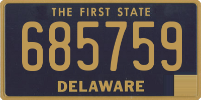 DE license plate 685759