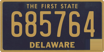 DE license plate 685764