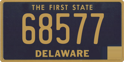 DE license plate 68577