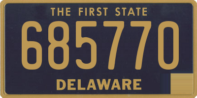 DE license plate 685770