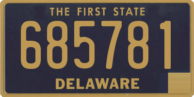 DE license plate 685781