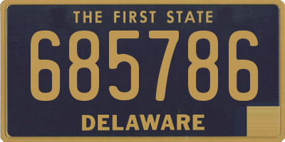 DE license plate 685786