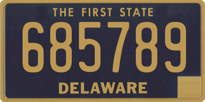 DE license plate 685789