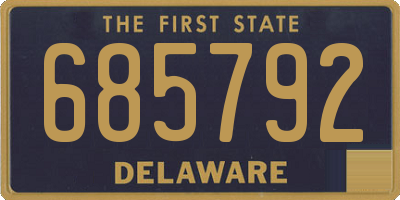 DE license plate 685792