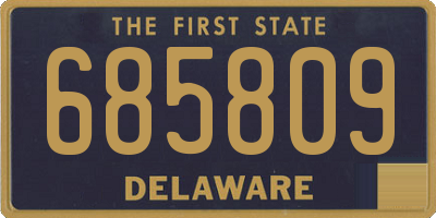 DE license plate 685809