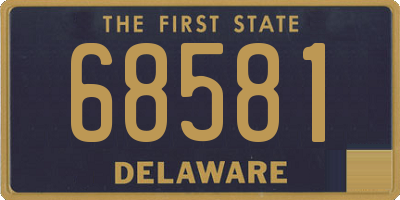 DE license plate 68581