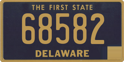 DE license plate 68582