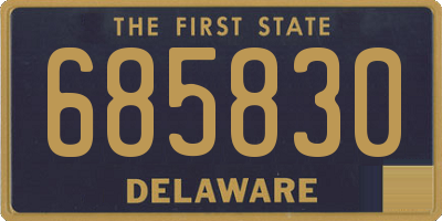 DE license plate 685830