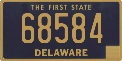 DE license plate 68584