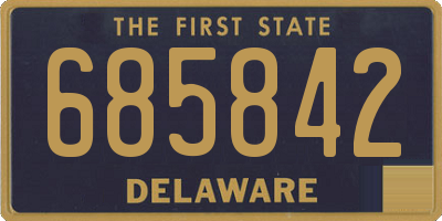 DE license plate 685842