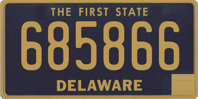 DE license plate 685866