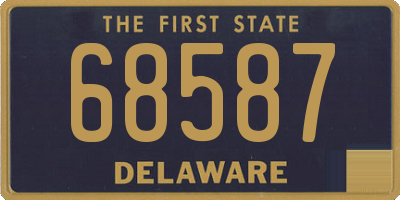 DE license plate 68587