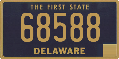 DE license plate 68588