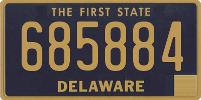 DE license plate 685884