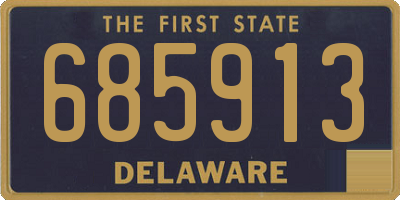 DE license plate 685913