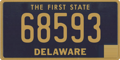 DE license plate 68593