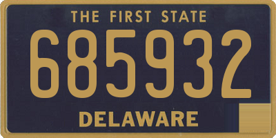 DE license plate 685932