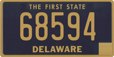 DE license plate 68594