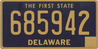 DE license plate 685942