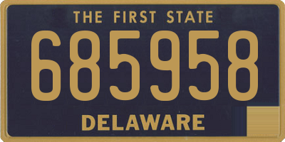 DE license plate 685958