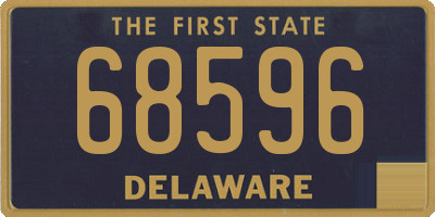 DE license plate 68596
