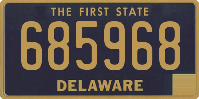 DE license plate 685968