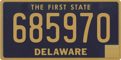 DE license plate 685970