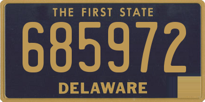 DE license plate 685972