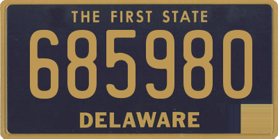 DE license plate 685980