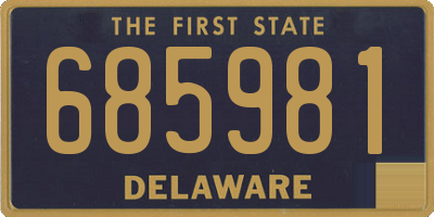 DE license plate 685981