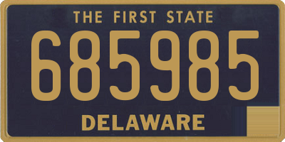 DE license plate 685985